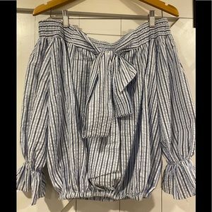 Chicwish off the shoulder strip top